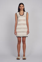 Load image into Gallery viewer, BELLA MINI DRESS | IVORY/BLACK COMBO