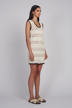 Load image into Gallery viewer, BELLA MINI DRESS | IVORY/BLACK COMBO