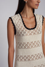 Load image into Gallery viewer, BELLA MINI DRESS | IVORY/BLACK COMBO