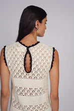 Load image into Gallery viewer, BELLA MINI DRESS | IVORY/BLACK COMBO