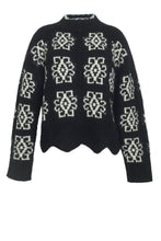 Load image into Gallery viewer, SIENNA SWEATER | BLACK + IVORY