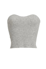 Load image into Gallery viewer, VIDA TUBE TOP | PALE GREY MELANGE