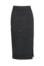 Load image into Gallery viewer, ZOE SKIRT | BLACK + SILVER LUREX