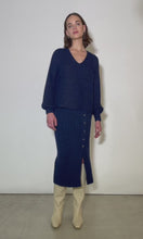 Load and play video in Gallery viewer, TESS SWEATER | NAVY