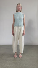 Load and play video in Gallery viewer, BRIA TANK | IVORY/ROBIN EGG BLUE TWEED