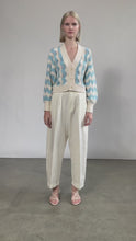 Load and play video in Gallery viewer, LUNA CARDI | IVORY + ROBIN EGG BLUE