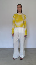 Load and play video in Gallery viewer, AVA STRIPE SWEATER | IVORY + CITRON
