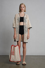 Load image into Gallery viewer, VERA CROCHET TOTE | IVORY W/ ROSSO TIPPING