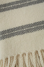 Load image into Gallery viewer, MADRAS THROW - CREAM & GRAPHITE COMBO