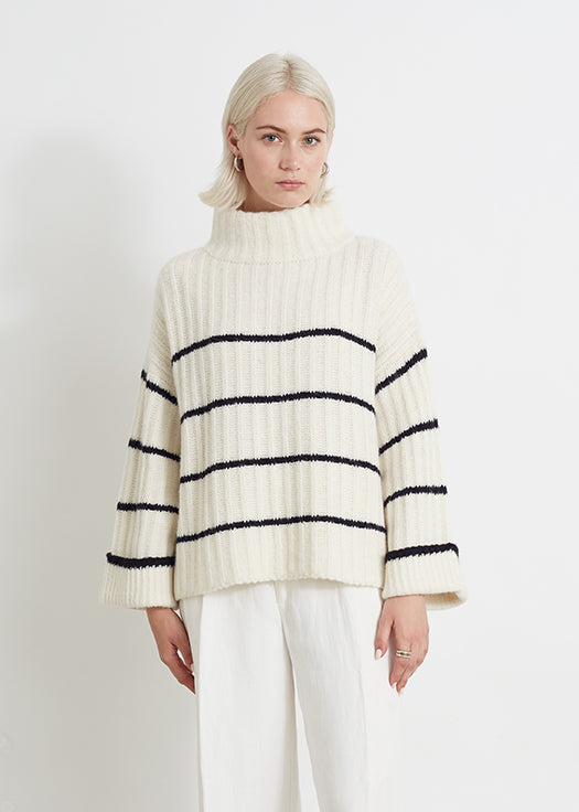 TALIA STRIPE SWEATER Eleven Six Knits