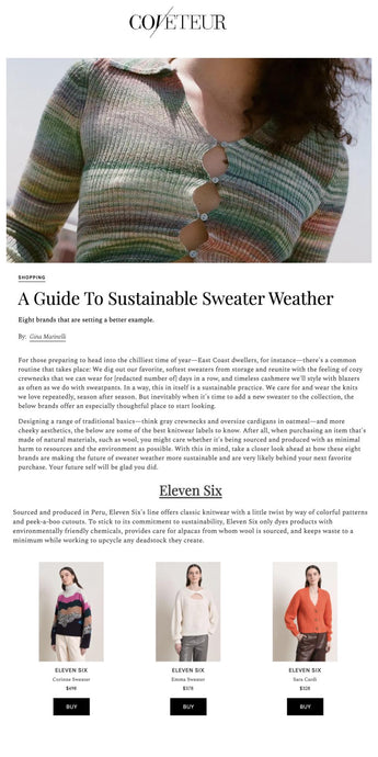 COVETEUR - A Guide To Sustainable Sweater Weather