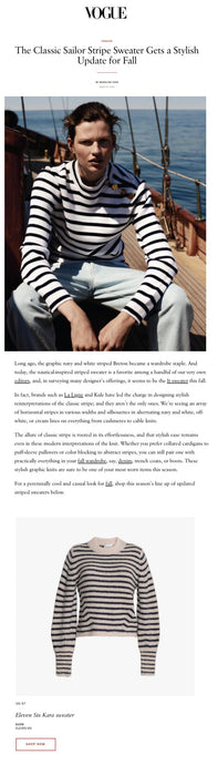 VOGUE - The Classic Sailor Stripe Sweater Gets a Stylish Update for Fall