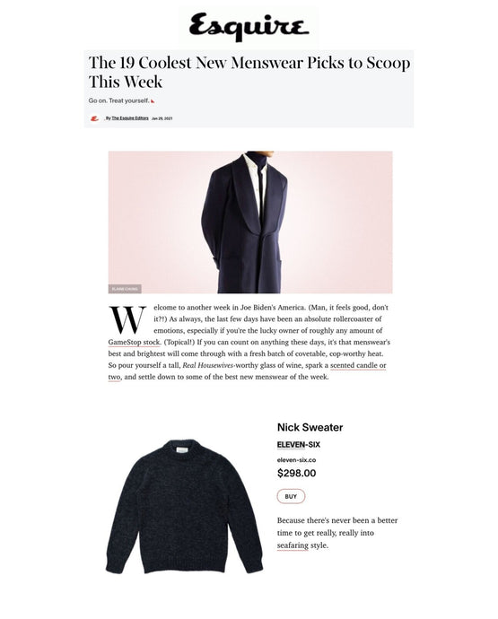 ESQUIRE ONLINE- The 19 Coolest New Menswear Picks to Scoop This Week