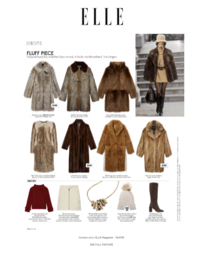 ELLE - SHOPS, FLUFF PIECE