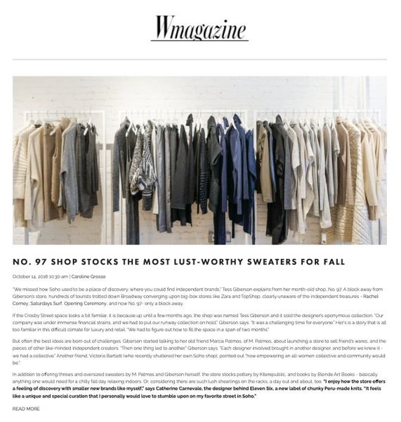 Wmagazine - NO. 97 SHOP STOCKS THE MOST LUST-WORTHY SWEATERS FOR FALL