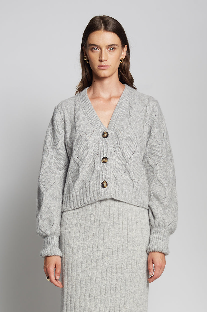 FARA CARDI | PALE GREY MELANGE