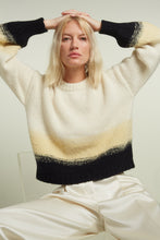 Load image into Gallery viewer, SONIA COLOR-BLOCK SWEATER | IVORY/BUTTER/BLACK
