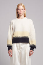 Load image into Gallery viewer, SONIA COLOR-BLOCK SWEATER | IVORY/BUTTER/BLACK
