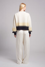 Load image into Gallery viewer, SONIA COLOR-BLOCK SWEATER | IVORY/BUTTER/BLACK
