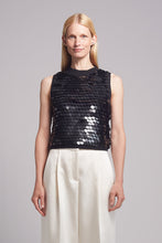Load image into Gallery viewer, CORA TANK | BLACK W/ BLACK SEQUINS
