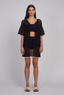 VIOLET CROCHET COVER UP | BLACK
