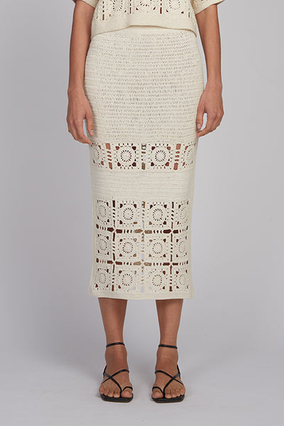JANA CROCHET SKIRT | IVORY – Eleven Six Knits