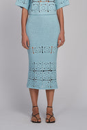 JANA CROCHET SKIRT | SKYE BLUE