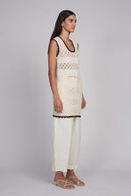 Load image into Gallery viewer, BELLA MINI DRESS | IVORY/BLACK COMBO
