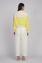 Load image into Gallery viewer, ISLA STRIPE CARDI | IVORY/LIMONE STRIPE

