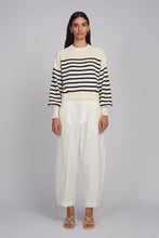 Load image into Gallery viewer, LAYLA STRIPE SWEATER | IVORY + NAVY
