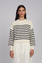 Load image into Gallery viewer, LAYLA STRIPE SWEATER | IVORY + NAVY

