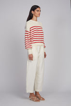 Load image into Gallery viewer, LAYLA STRIPE SWEATER | IVORY + ROSSO
