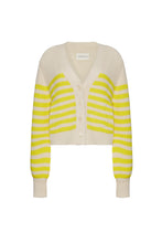 Load image into Gallery viewer, ISLA STRIPE CARDI | IVORY/LIMONE STRIPE
