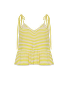 Load image into Gallery viewer, MALI STRIPE CAMI | IVORY/LIMONE STRIPE
