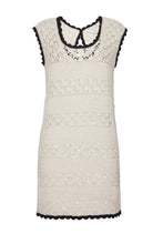 Load image into Gallery viewer, BELLA MINI DRESS | IVORY/BLACK COMBO
