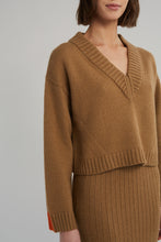 Load image into Gallery viewer, LORA SWEATER | CAMEL/TANGERINE COMBO
