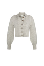 Load image into Gallery viewer, SADIE CARDI | PALE MELANGE GREY

