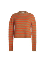 Load image into Gallery viewer, AVA STRIPE SWEATER | CAMEL + TANGERINE STRIPE
