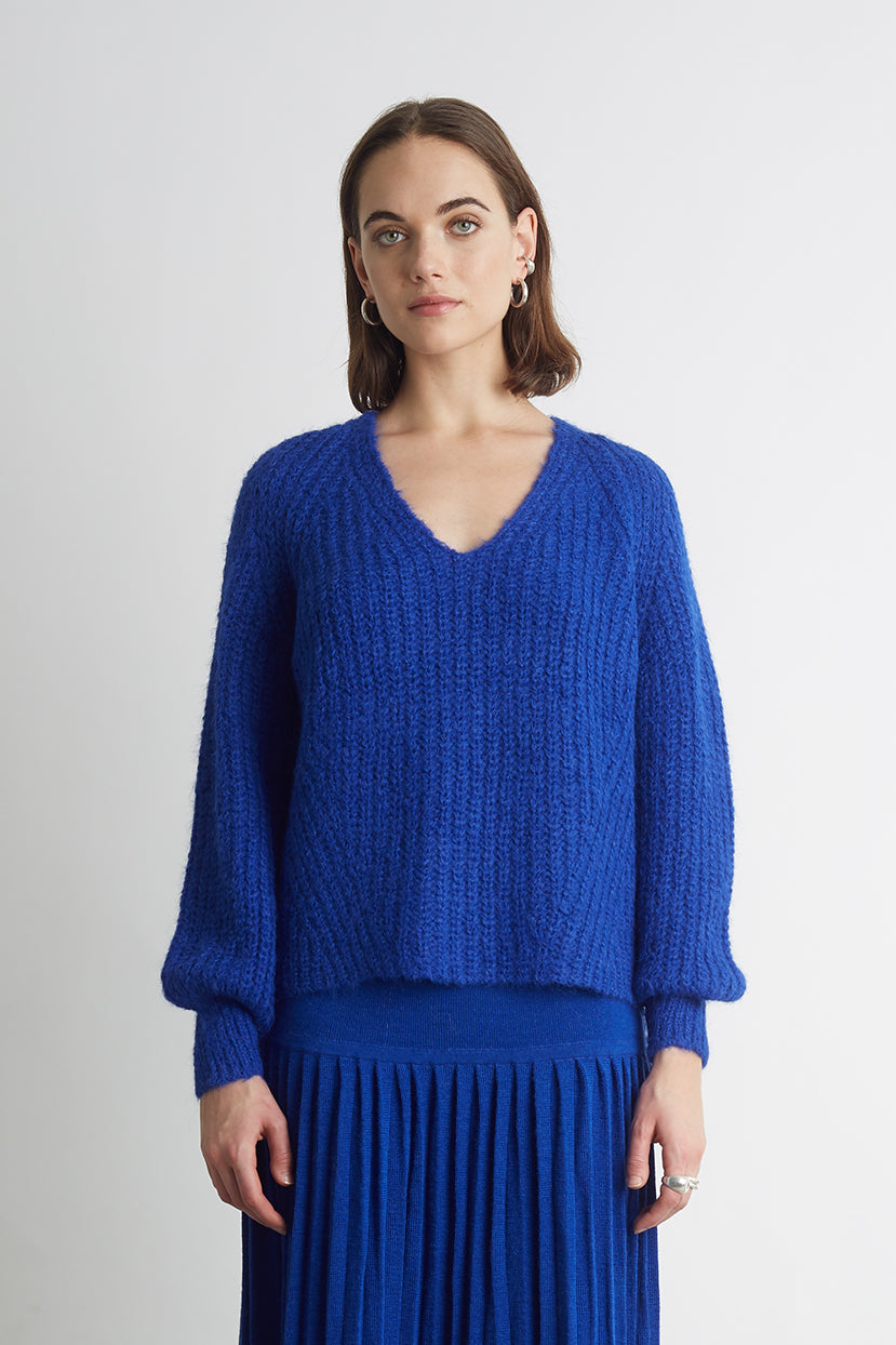 TESS SWEATER | COBALT BLUE – Eleven Six Knits