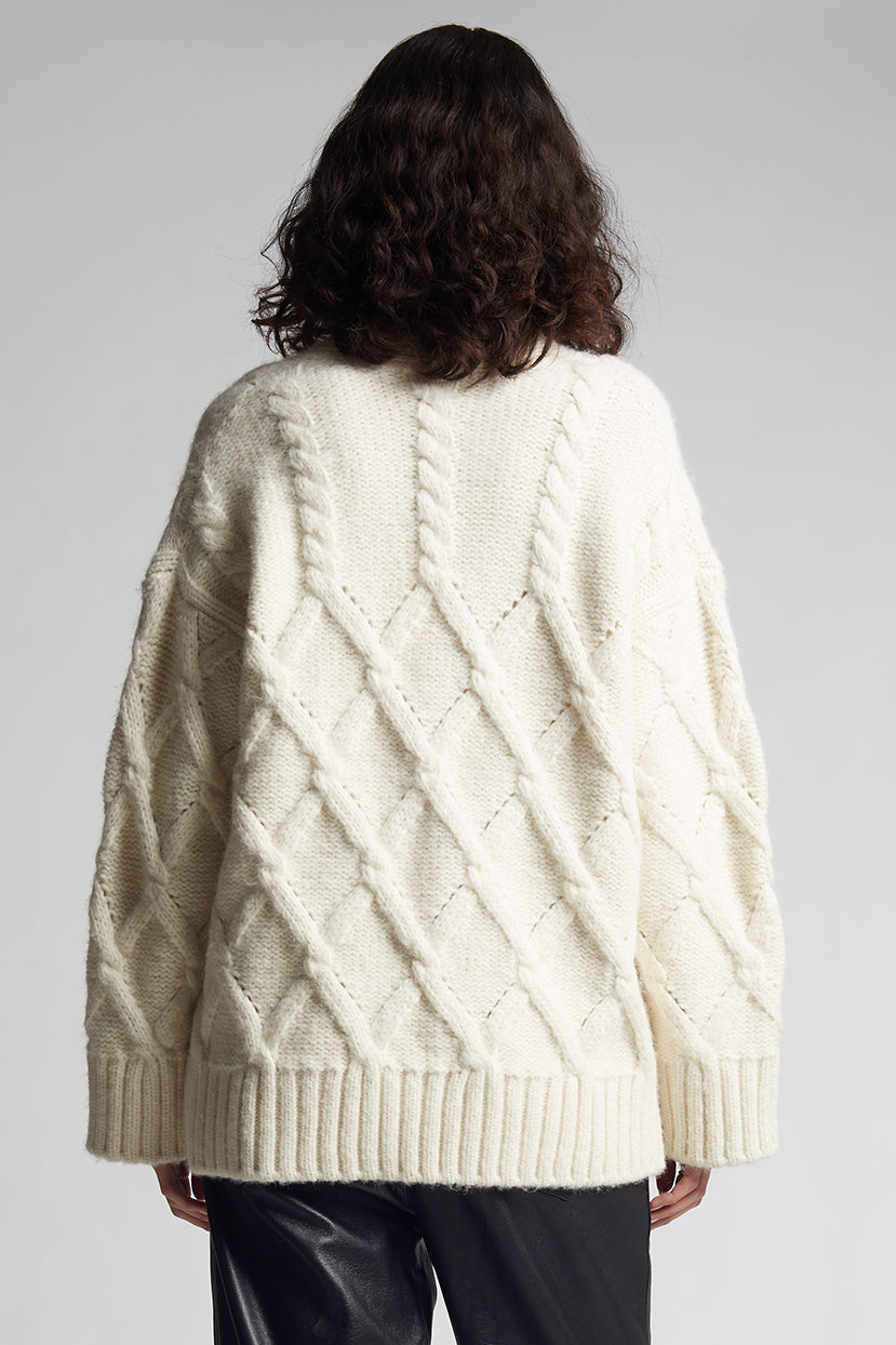 KAYLN CARDI , IVORY – Eleven Six Knits