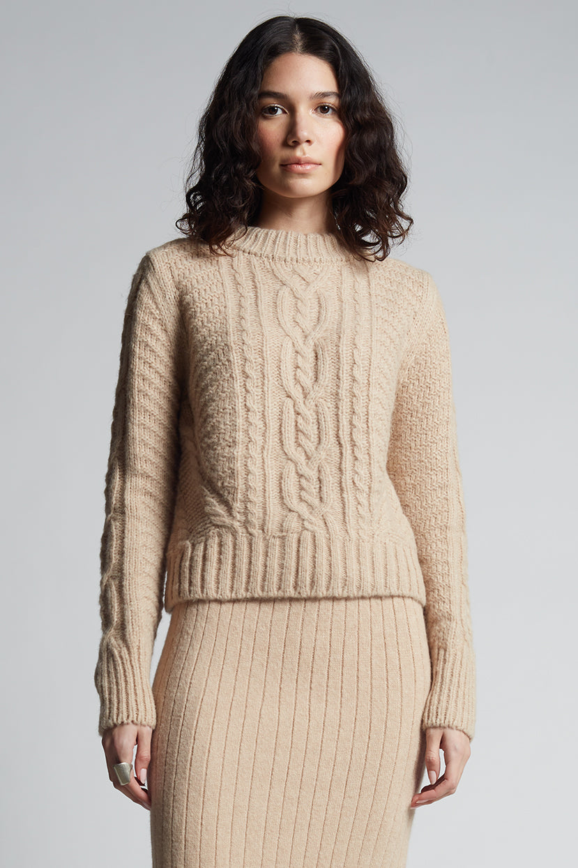 CARLY SWEATER | PALE CAMEL