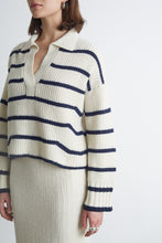 Load image into Gallery viewer, BRYNN STRIPE SWEATER | IVORY + NAVY
