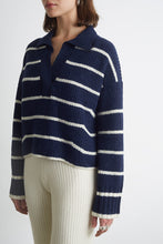 Load image into Gallery viewer, BRYNN STRIPE SWEATER | NAVY + IVORY
