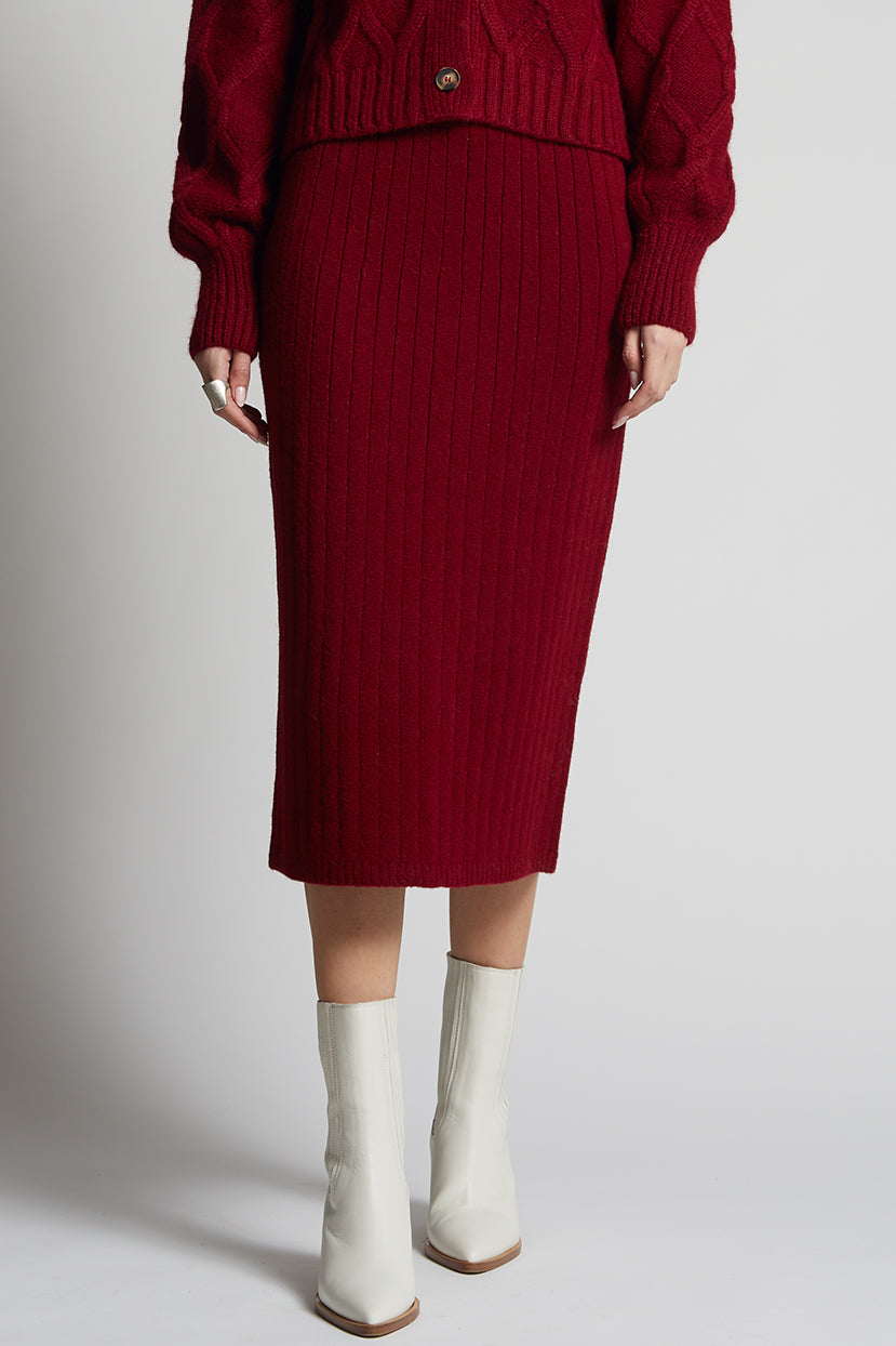 PIA TUBE SKIRT | CLARET