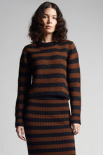 Load image into Gallery viewer, AVA STRIPE SWEATER | BLACK + COCOA
