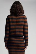 Load image into Gallery viewer, AVA STRIPE SWEATER | BLACK + COCOA
