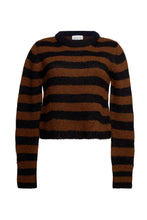 Load image into Gallery viewer, AVA STRIPE SWEATER | BLACK + COCOA
