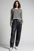 Load image into Gallery viewer, AVA STRIPE SWEATER | IVORY + BLACK
