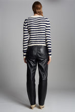 Load image into Gallery viewer, AVA STRIPE SWEATER | IVORY + NAVY
