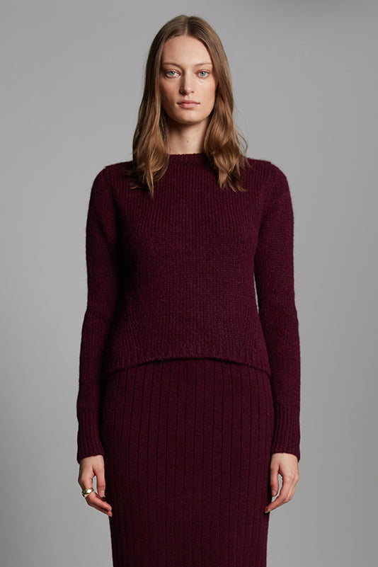AVA SWEATER | MERLOT